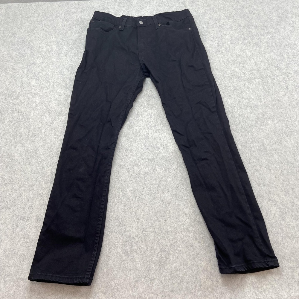 Levis 511 Jeans Mens 34x30 (33x28) Black Slim Taper Stretch Denim Pants WaterLes